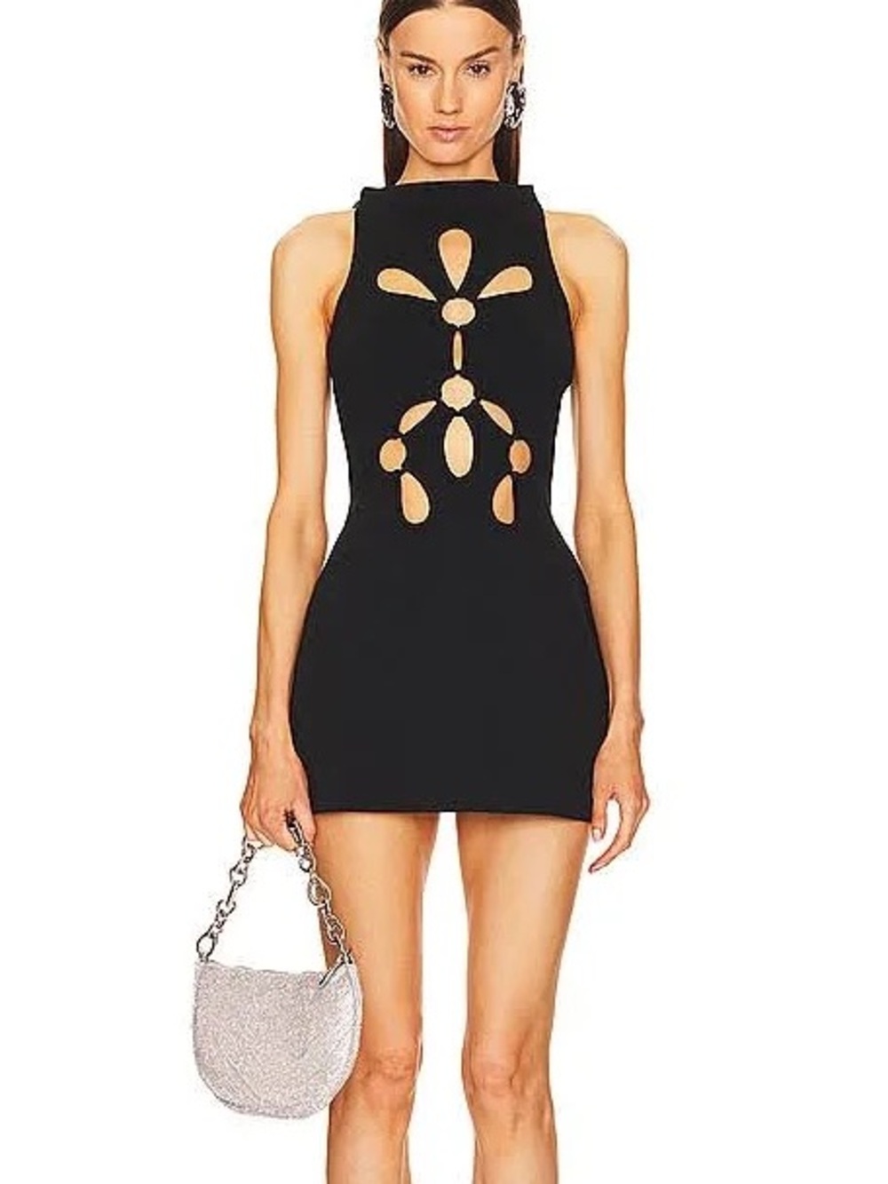 cult gaia Black Cutout Mini Dress